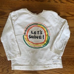 Zara 2-3T ls tee with snaps at neck; unisex